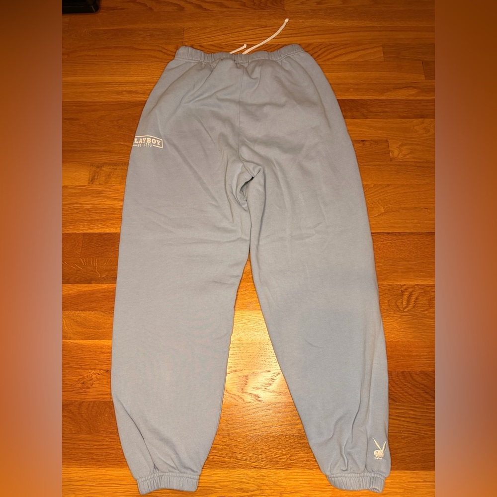 Playboy x PacSun Blue Jogger Sweatpants Medium Cozy Streetwear - Picture 2 of 10